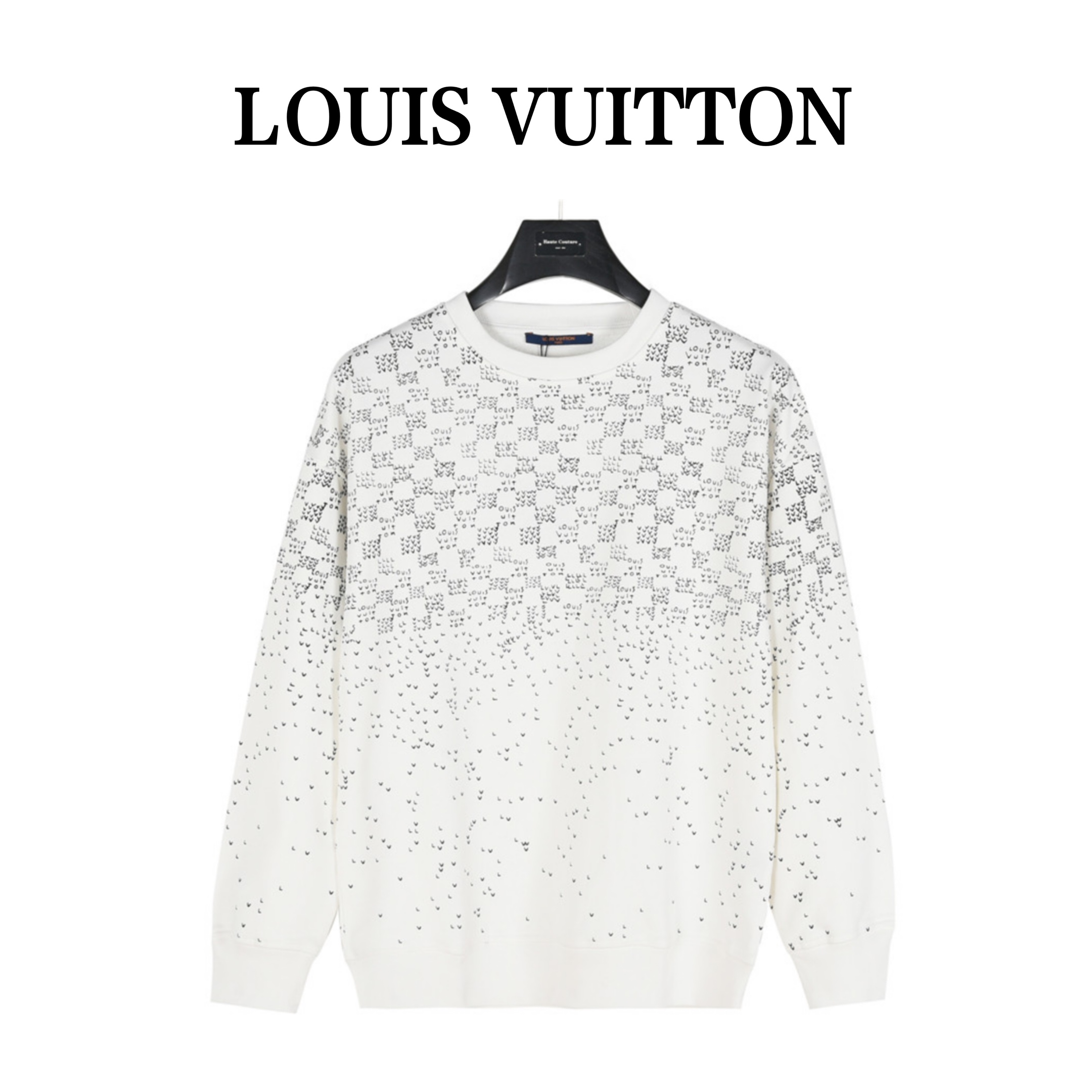 Louis Vuitton / ルイ・ヴィトン 24Fw グラデーション小飛行機柄プリントの丸首パーカー