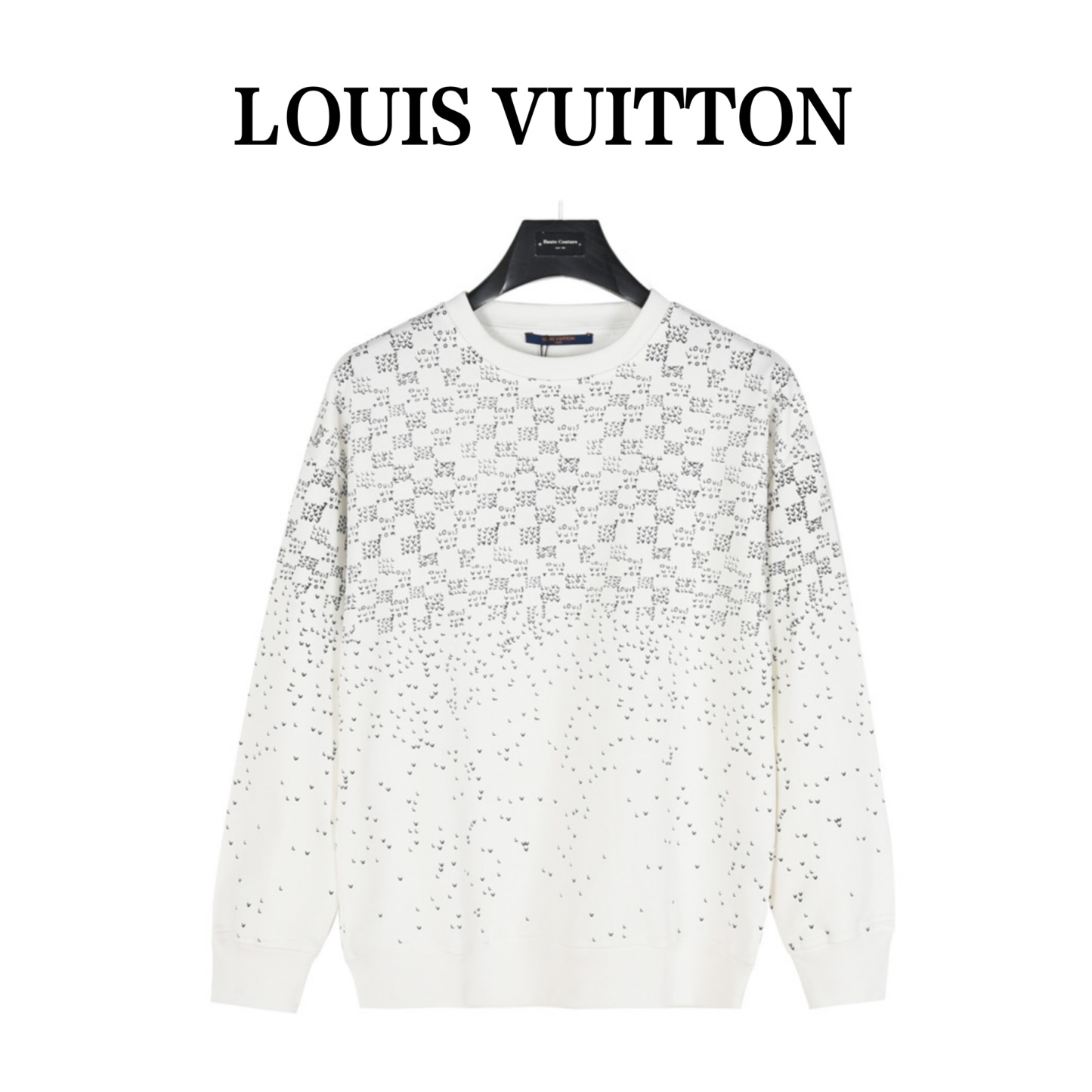 ルイ・ヴィトン(Louis Vuitton) 24Fw グラデーション小飛行機柄プリントの丸首パーカー