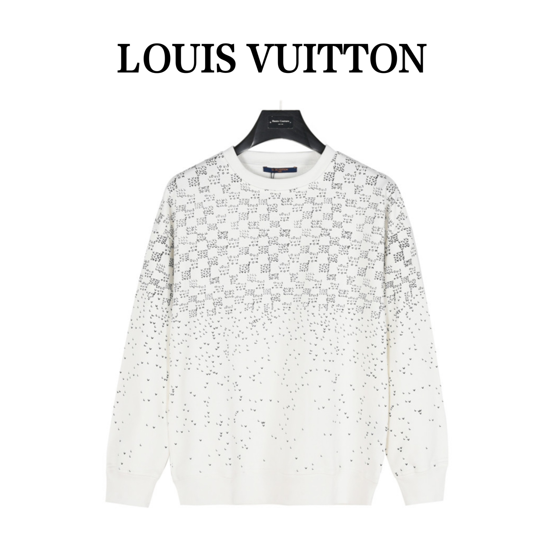 ルイ・ヴィトン(Louis Vuitton) 24Fw グラデーション小飛行機柄プリントの丸首パーカー