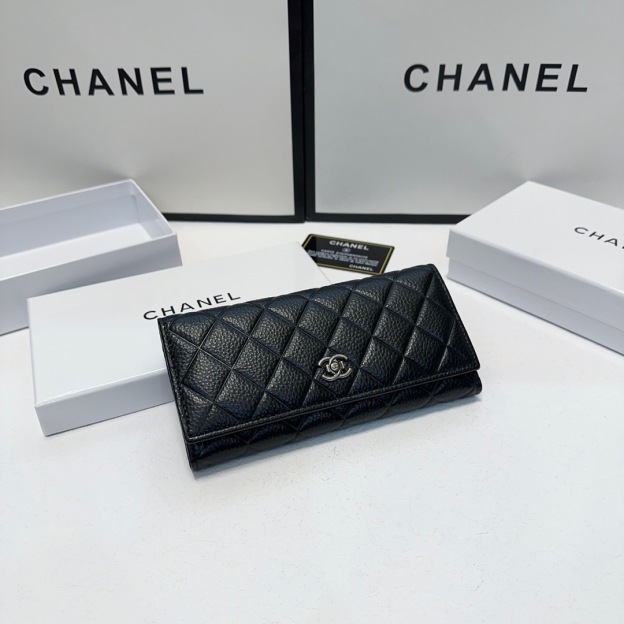 シャネル「Chanel」 ラムスキン フラップ ウォレット 財布