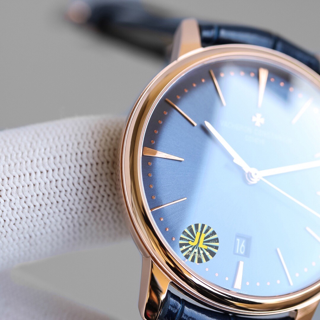 ヴァシュロン・コンスタンタン「Vacheron Constantin」蓝ガラス メンズウォッチ40MM