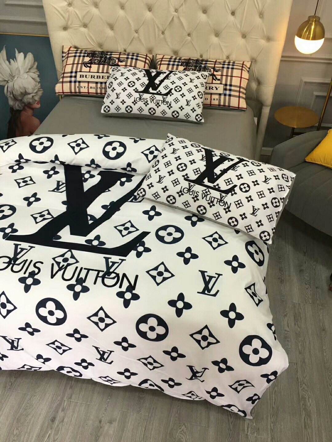 ルイ・ヴィトン「Louis Vuitton」プレミアムコットン デジタルプリント 4点セット