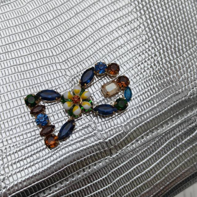 ドルチェ・アンド・ガッバーナ「D&G」 シシリー イグアナプリント レザートップハンドルバッグ