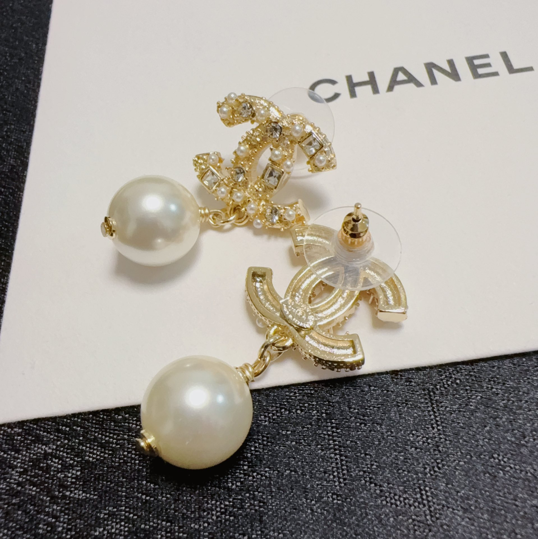 シャネル「Chanel」 パール&ダイヤモンド ピアス・イヤリング