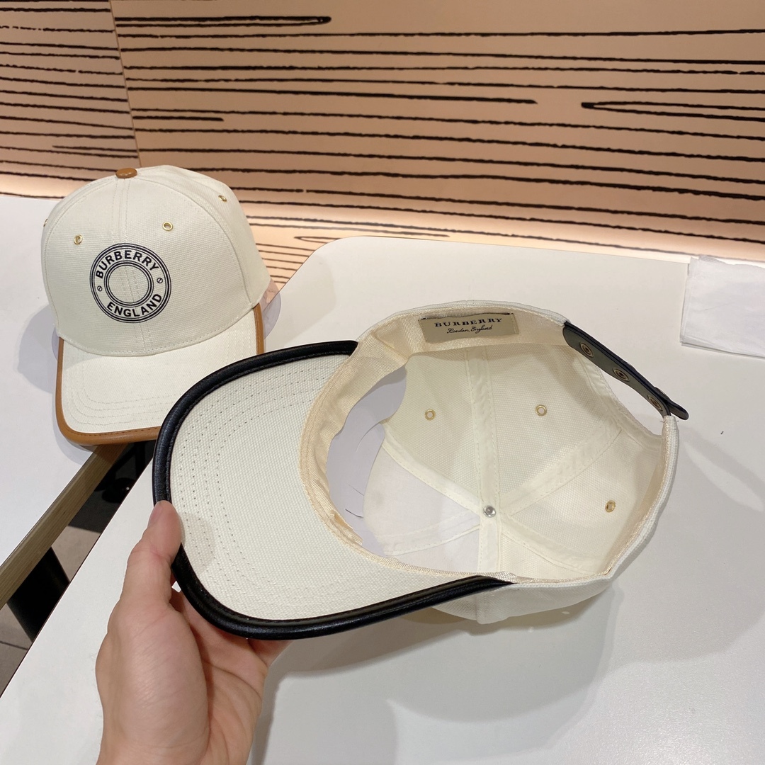 バーバリー「Burberry」リミテッド リネンコットン ベースボールキャップ