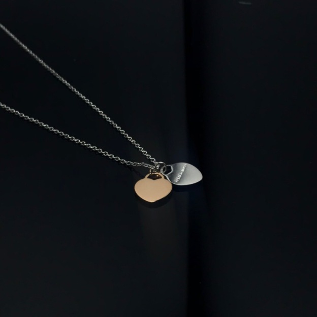 ティファニー「Tiffany & Co.」Return to Tiffany™ ダブルハートタグ ネックレス40.6CM