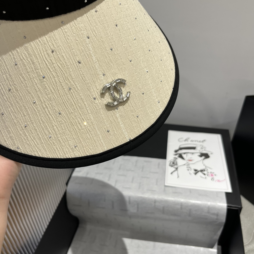 シャネル「Chanel」オープンクラウン サンハット ハット