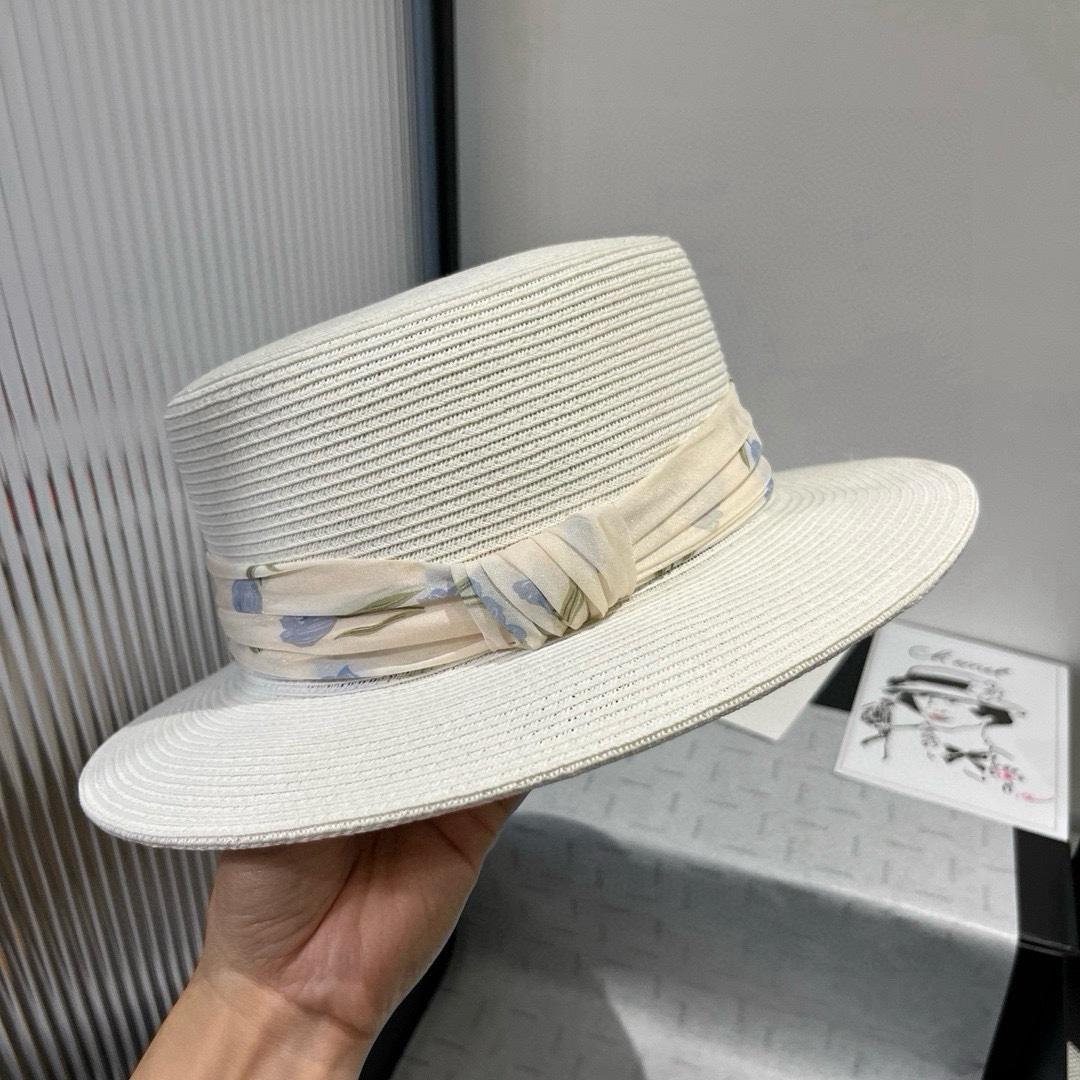 シャネル「Chanel」フラットクラウン フォーマルハット