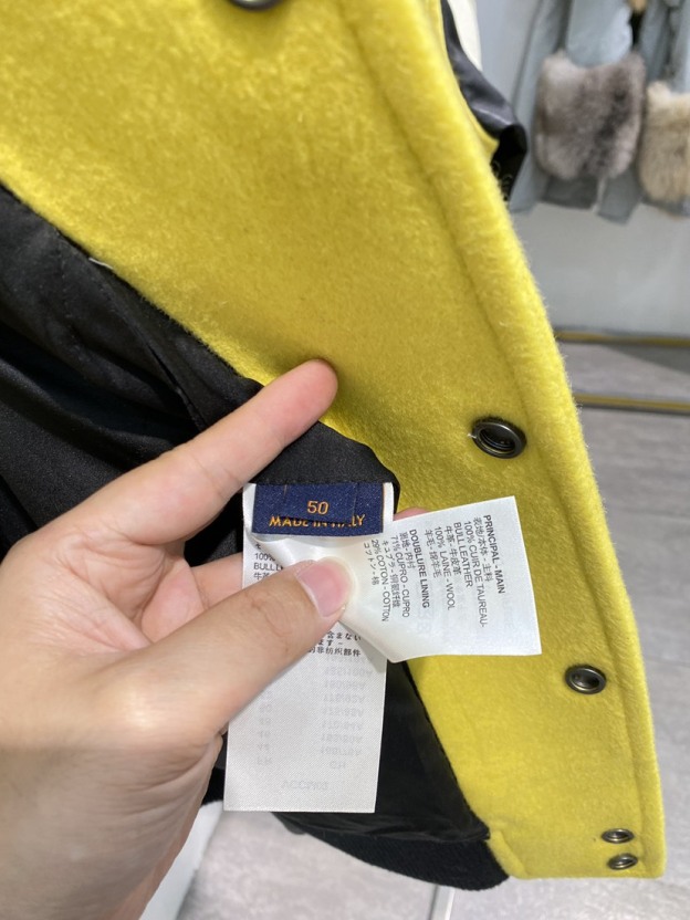 ルイ・ヴィトン「Louis Vuitton」ウール＆レザー コンビネーション ジャケット アウコート着