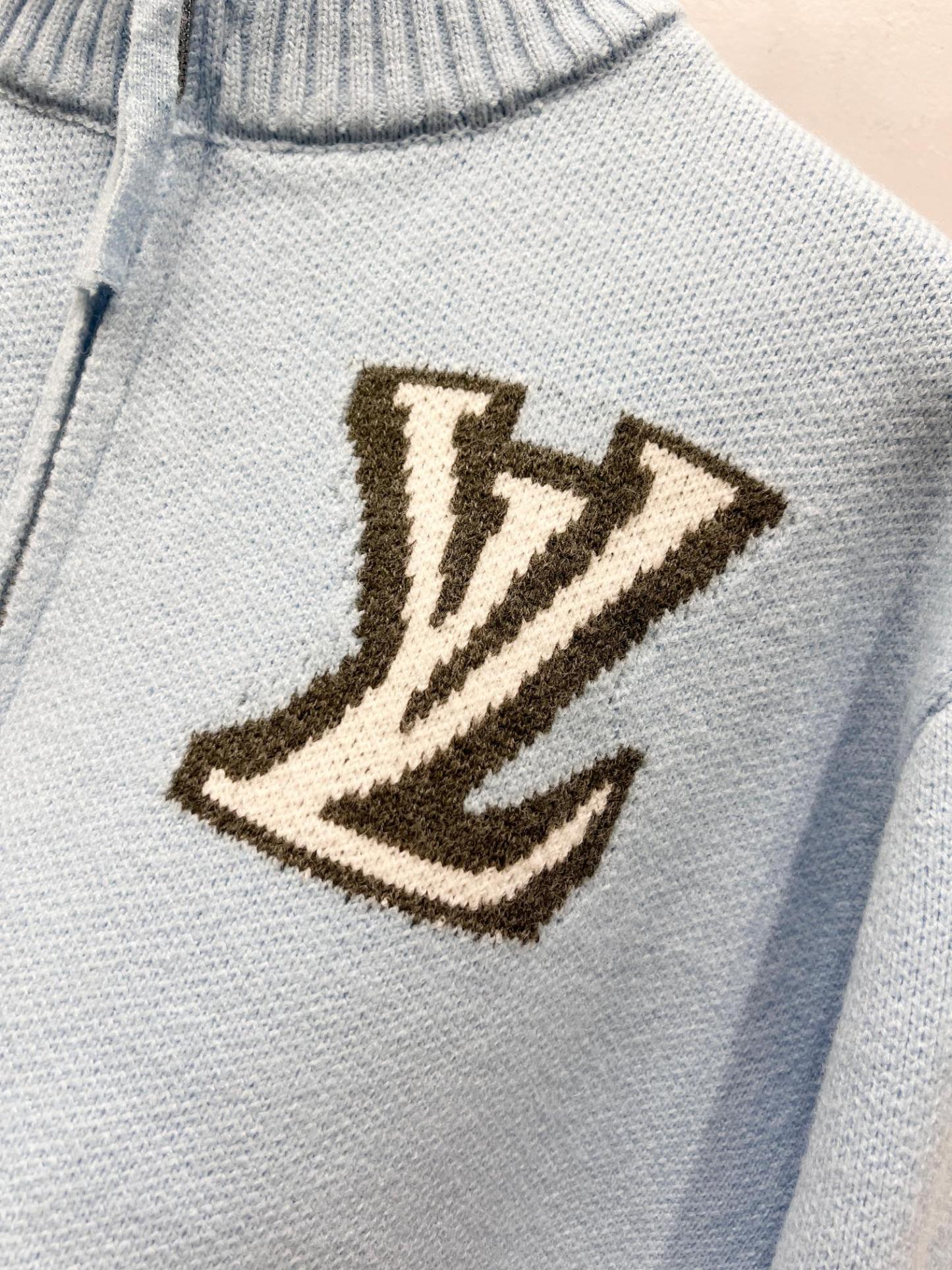 ルイ・ヴィトン「Louis Vuitton」クラシックジャージー編みウールプルオーバータートルネックセーター