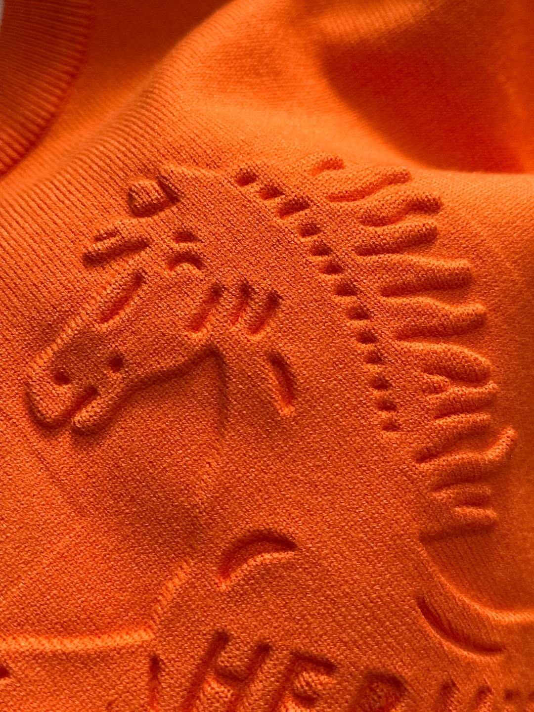 エルメス「Hermès」秋冬全身ジャージー柄新作シンプル丸首ニットウールセーター