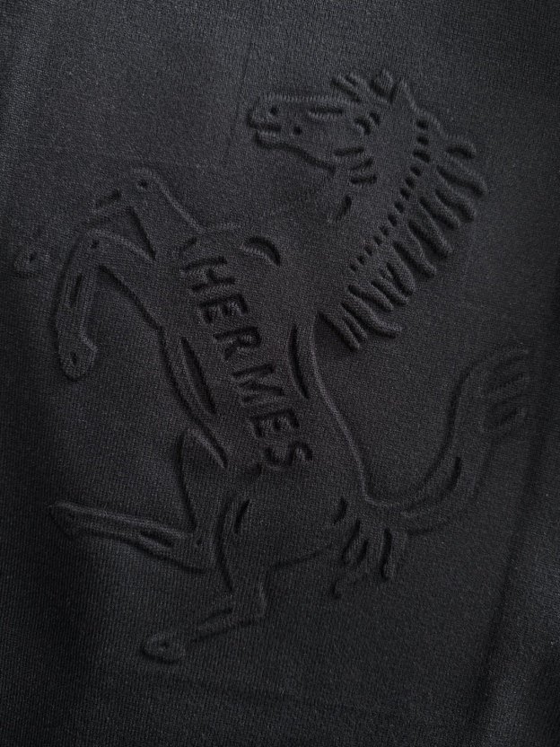 エルメス「Hermès」秋冬全身ジャージー柄新作シンプル丸首ニットウールセーター