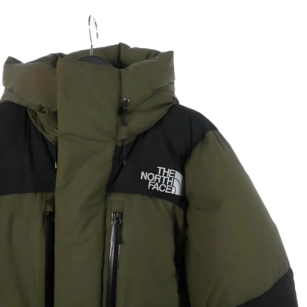 【特価人気商品】ザ・ノースフェイス パッチワークデザインのフード付きダウンジャケット