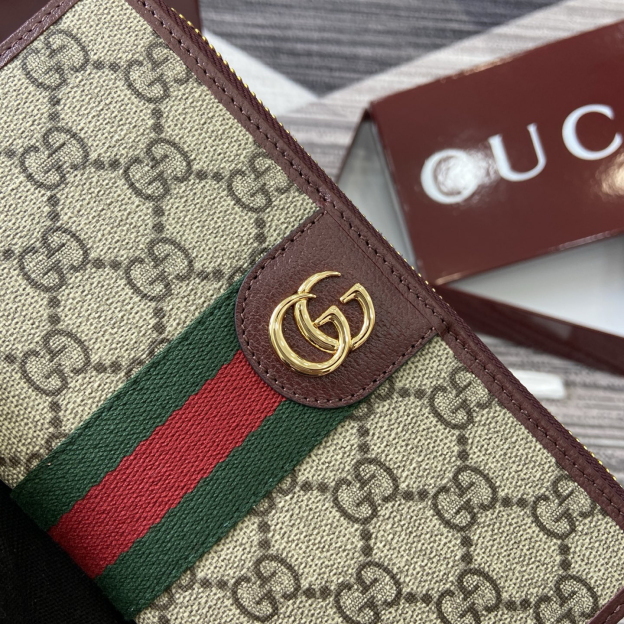 グッチ「Gucci」Ophidiaシリーズ ジッパーウォレット