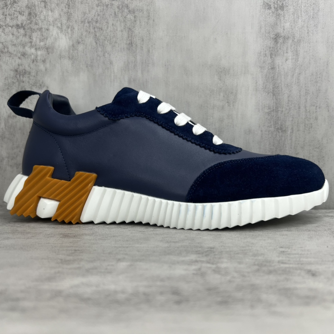 エルメス［Hermès］メンズ バイカラー スポーツシューズ