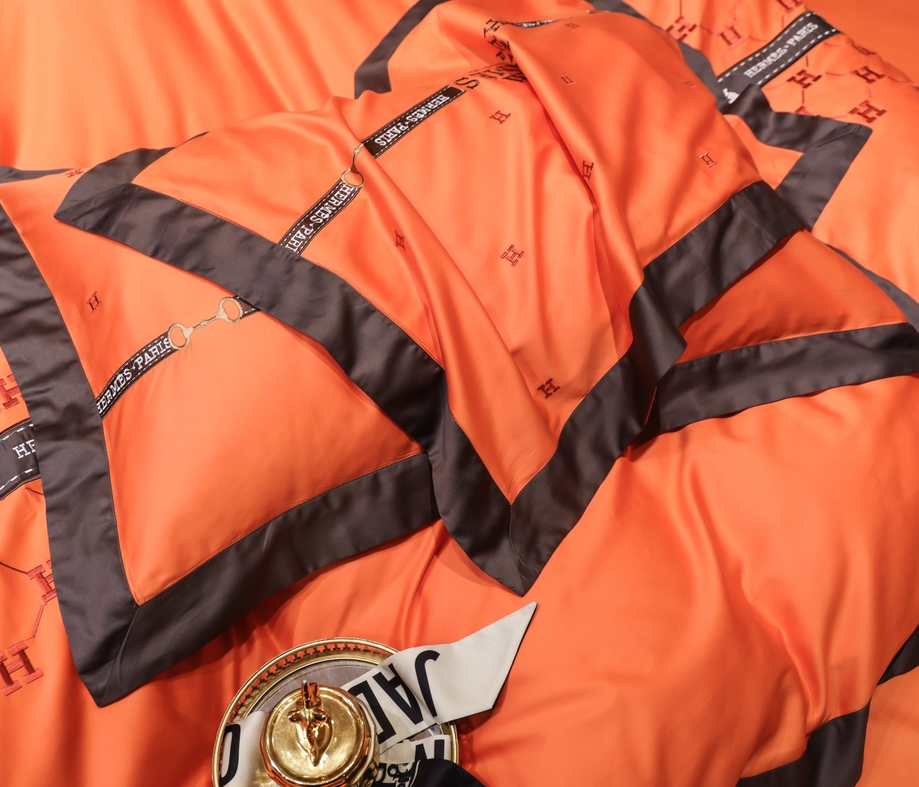 エルメス「Hermès」プレミアムコットン デジタルプリント 4点セット