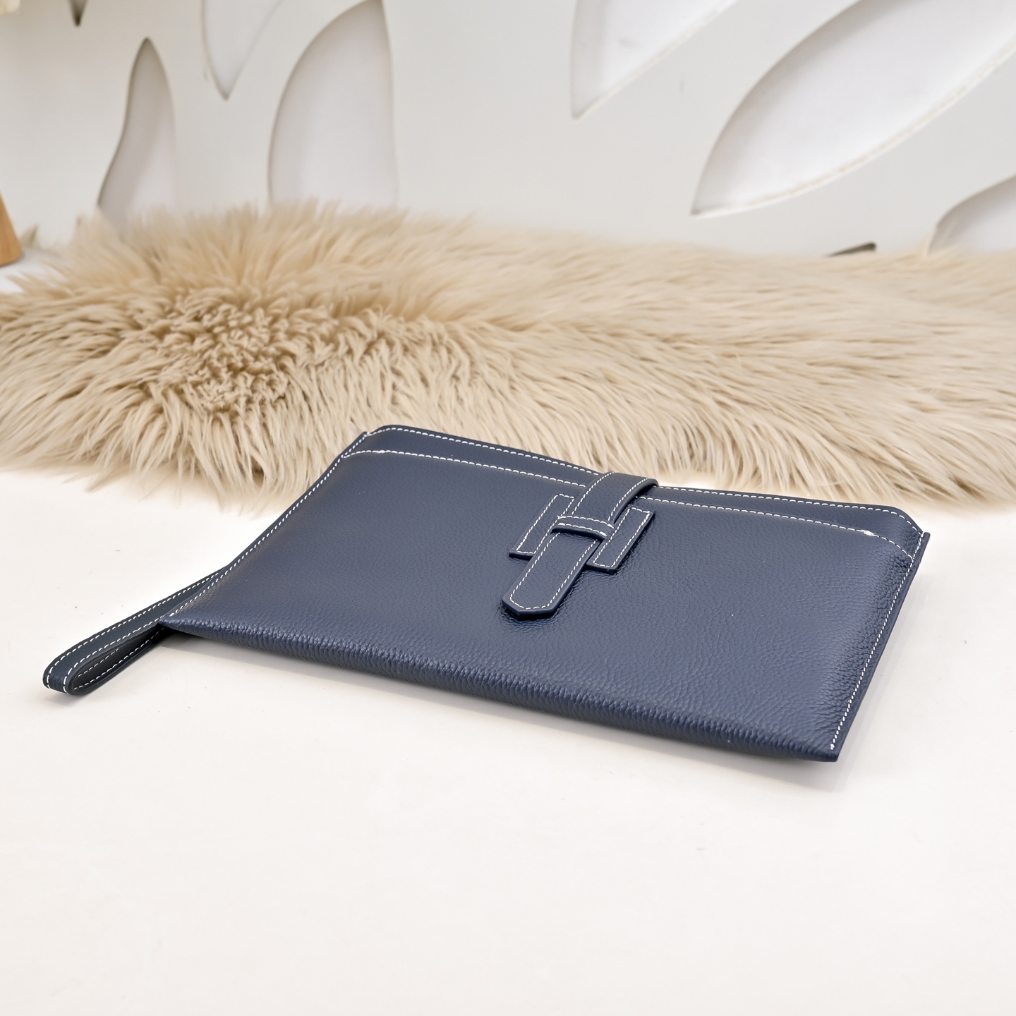 エルメス New H Passant ジップ クラッチバッグ