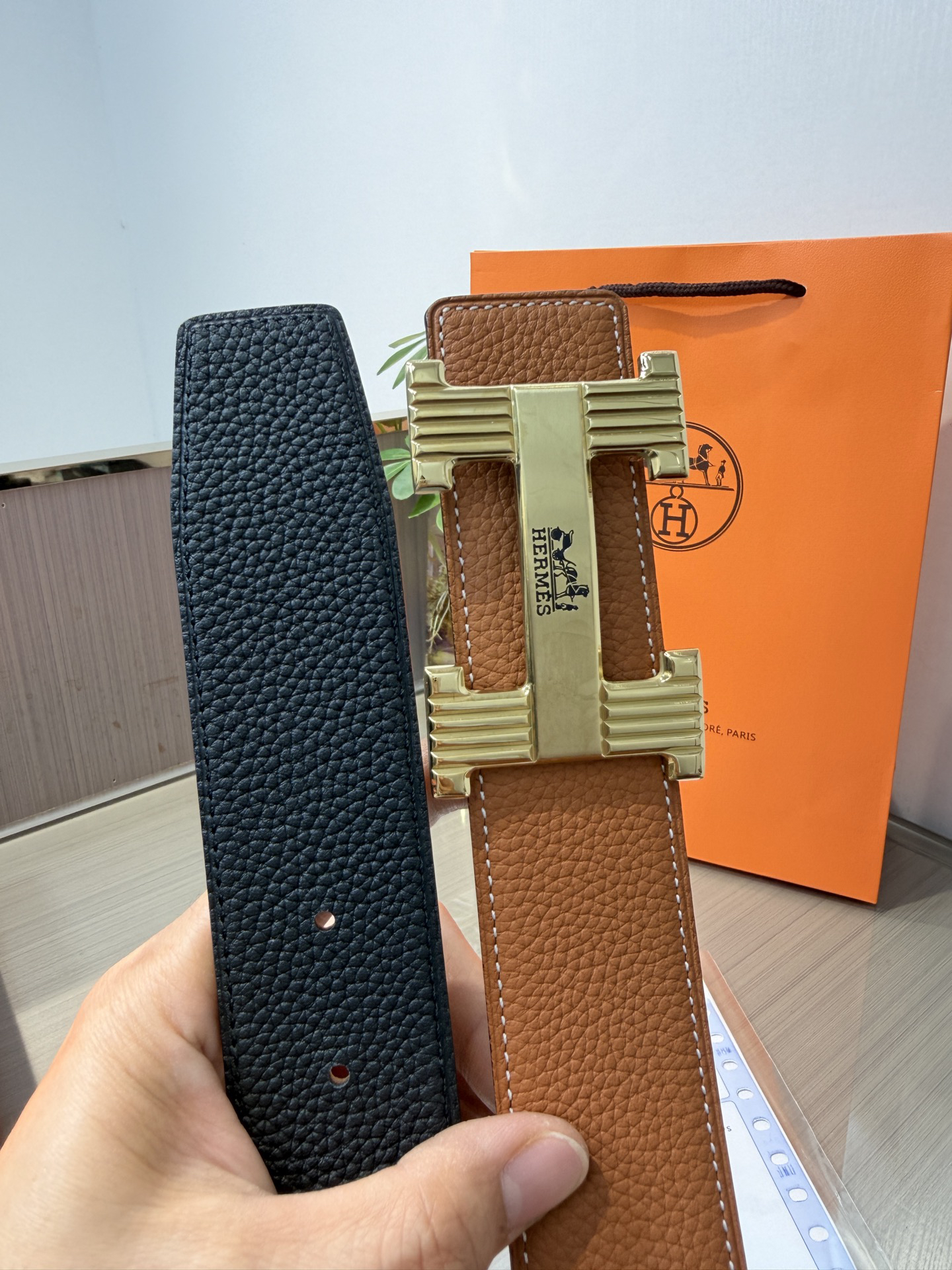 【限定入荷】Hermès フレンチ紳士ベルト「全長約 100cm」
