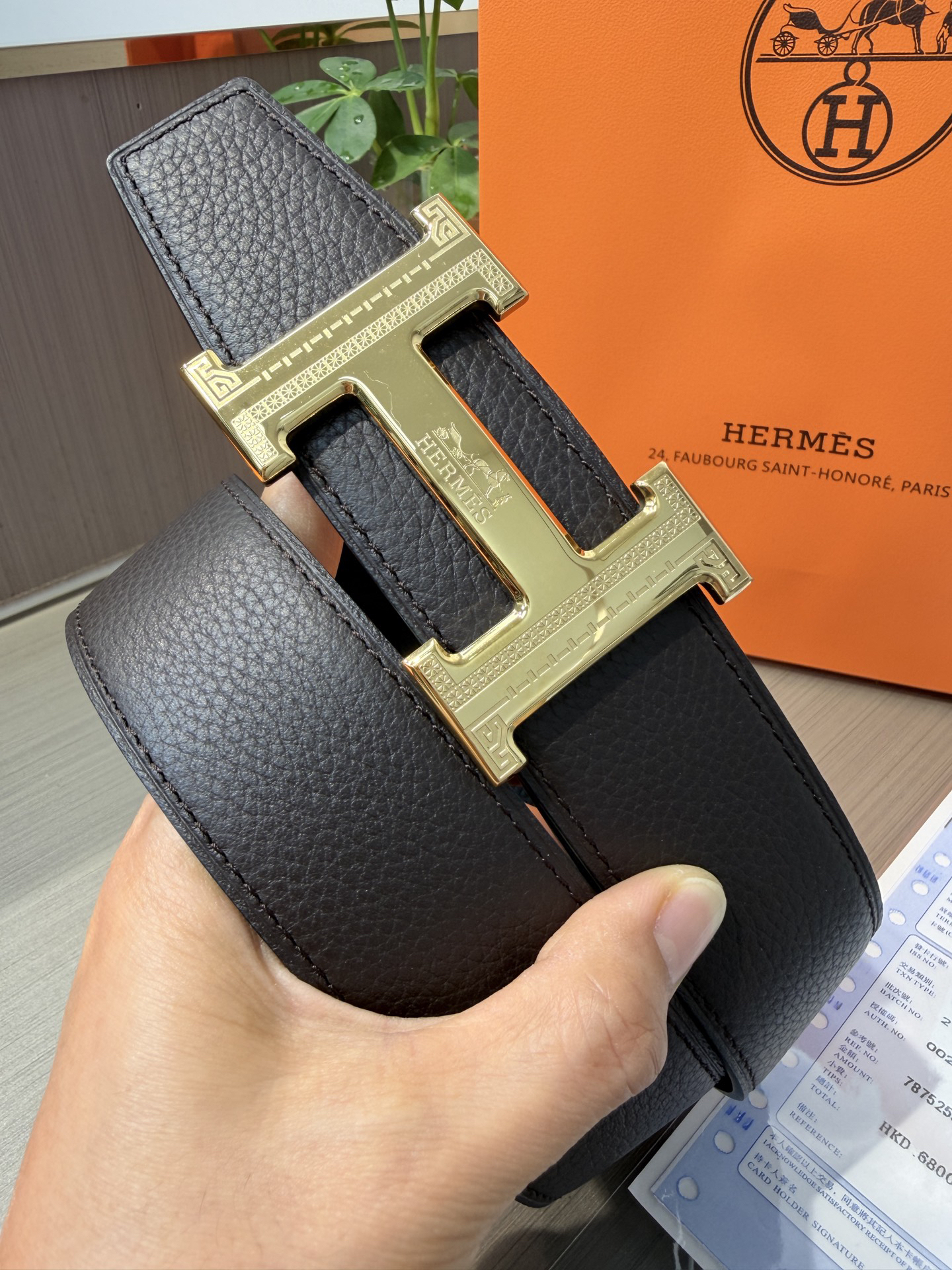 【限定入荷】Hermès フレンチ紳士ベルト「全長約 100cm」
