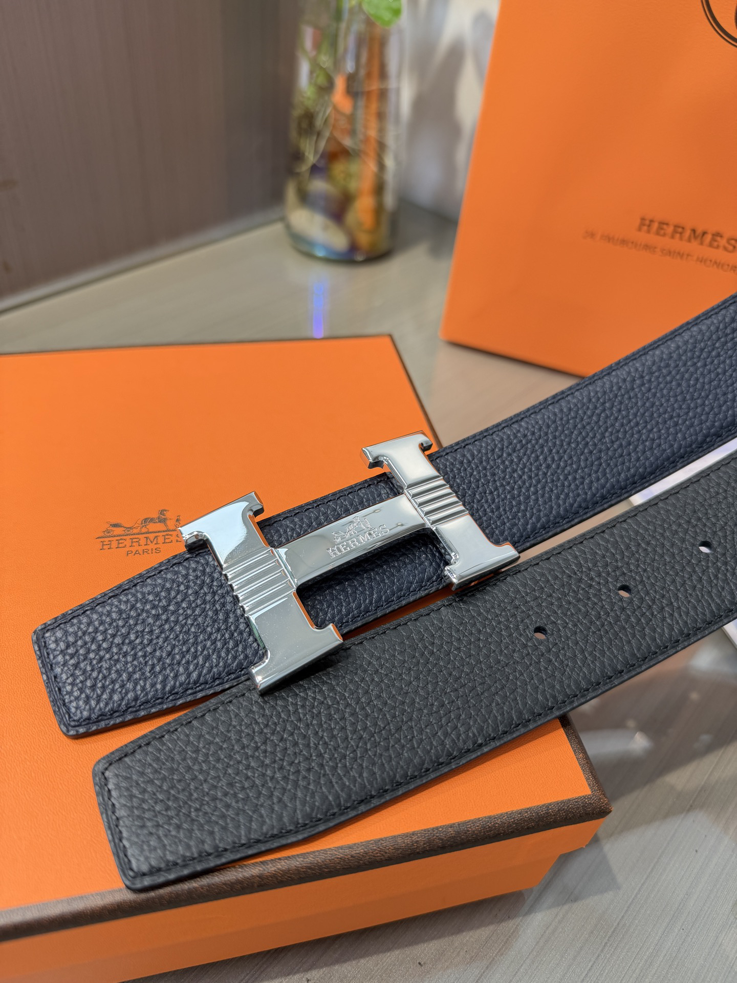 【限定入荷】Hermès フレンチ紳士ベルト「全長約 100cm」