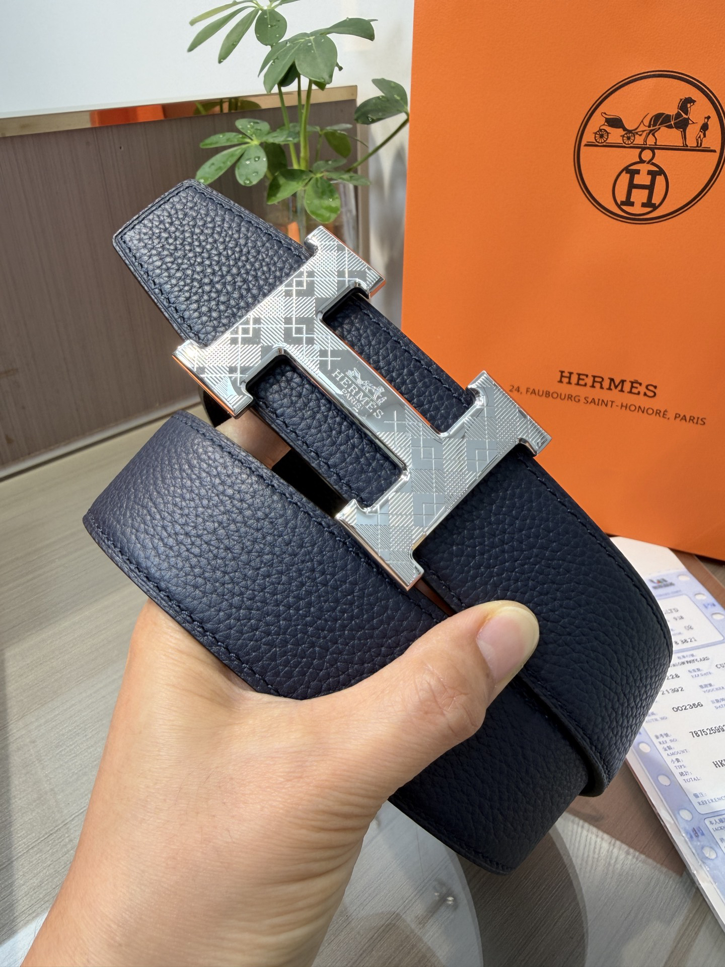 【限定入荷】Hermès フレンチ紳士ベルト「全長約 100cm」