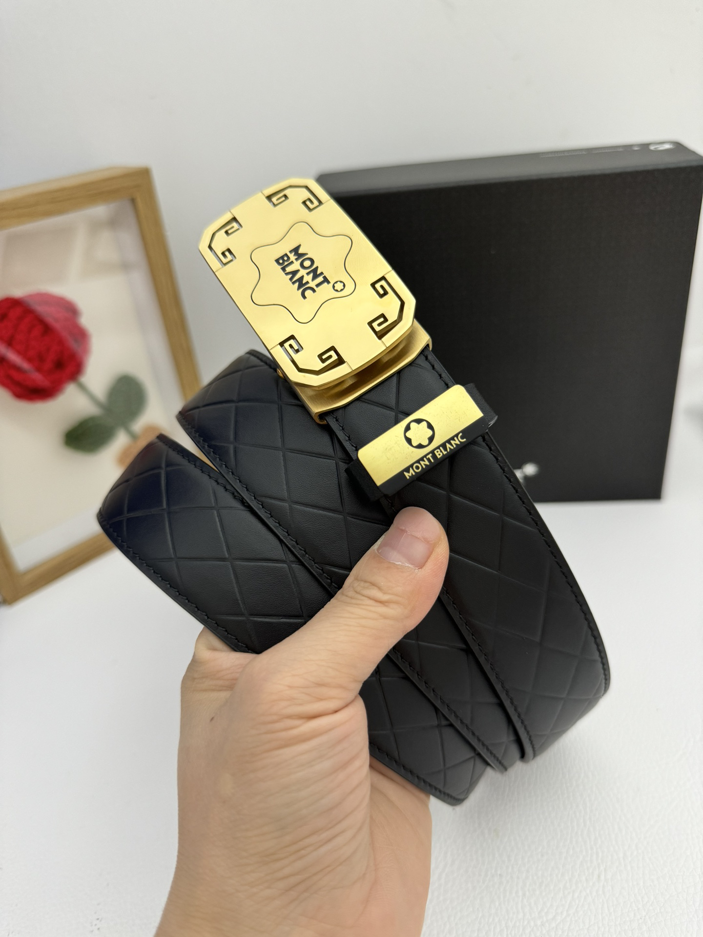 【厳選在庫】Montblanc ビジネスマン正装ベルト「全長約 100cm」
