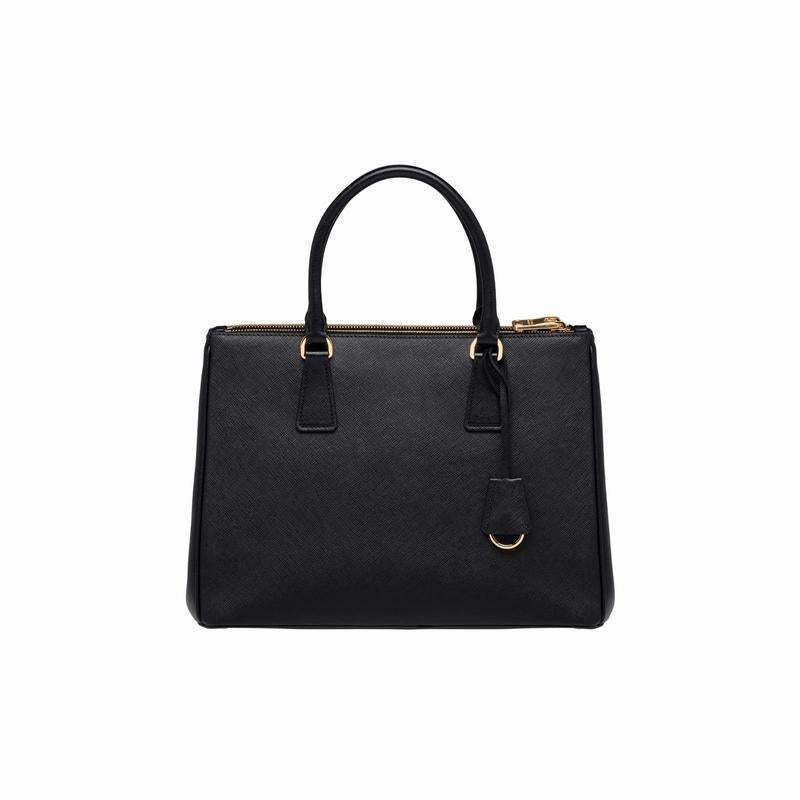 プラダ「Prada」レザー トップハンドルバッグ