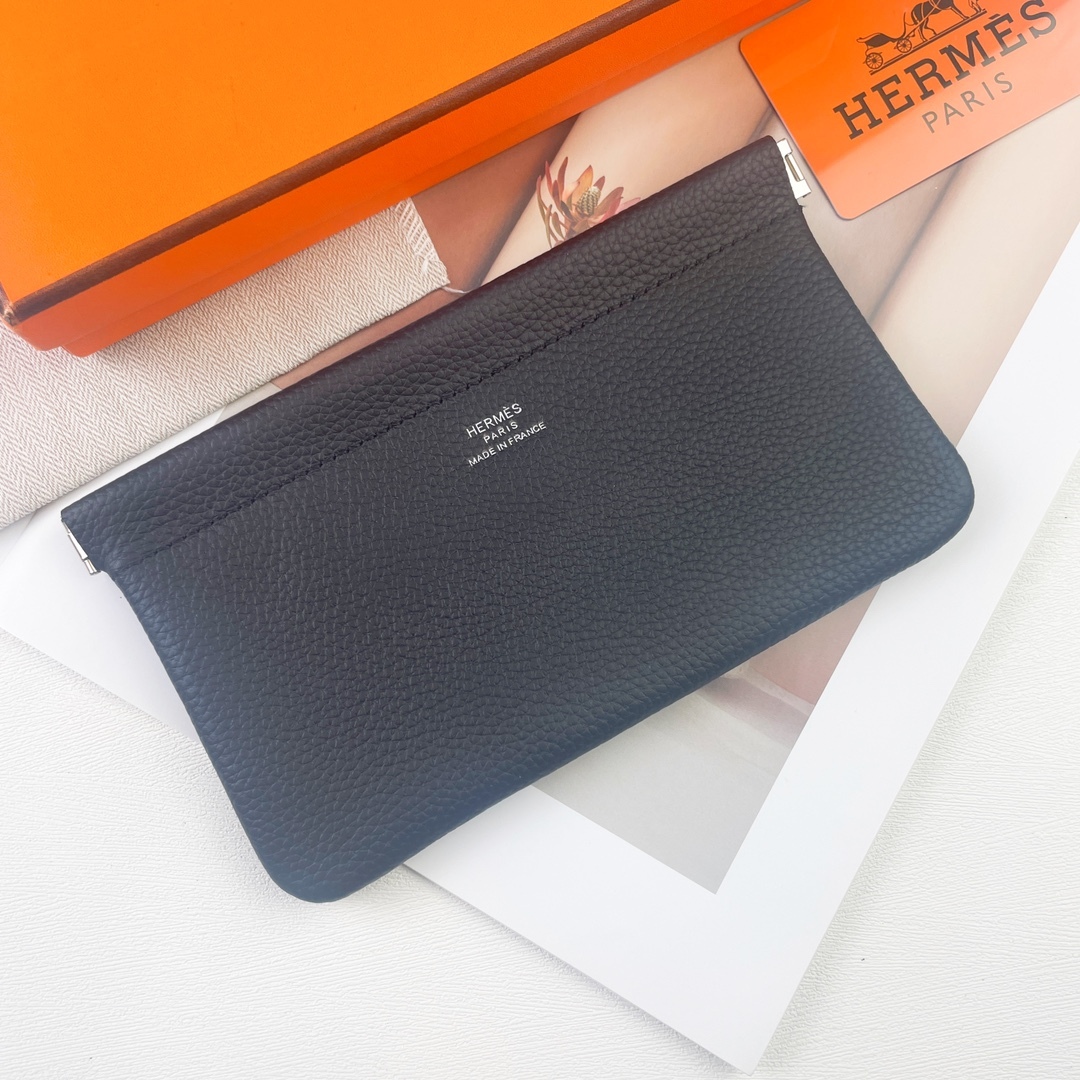 【厳選新入荷】エルメス Evelyne Zip Pouch イヴリンファスナーハンドポーチ「携帯小銭収納レザー小物」