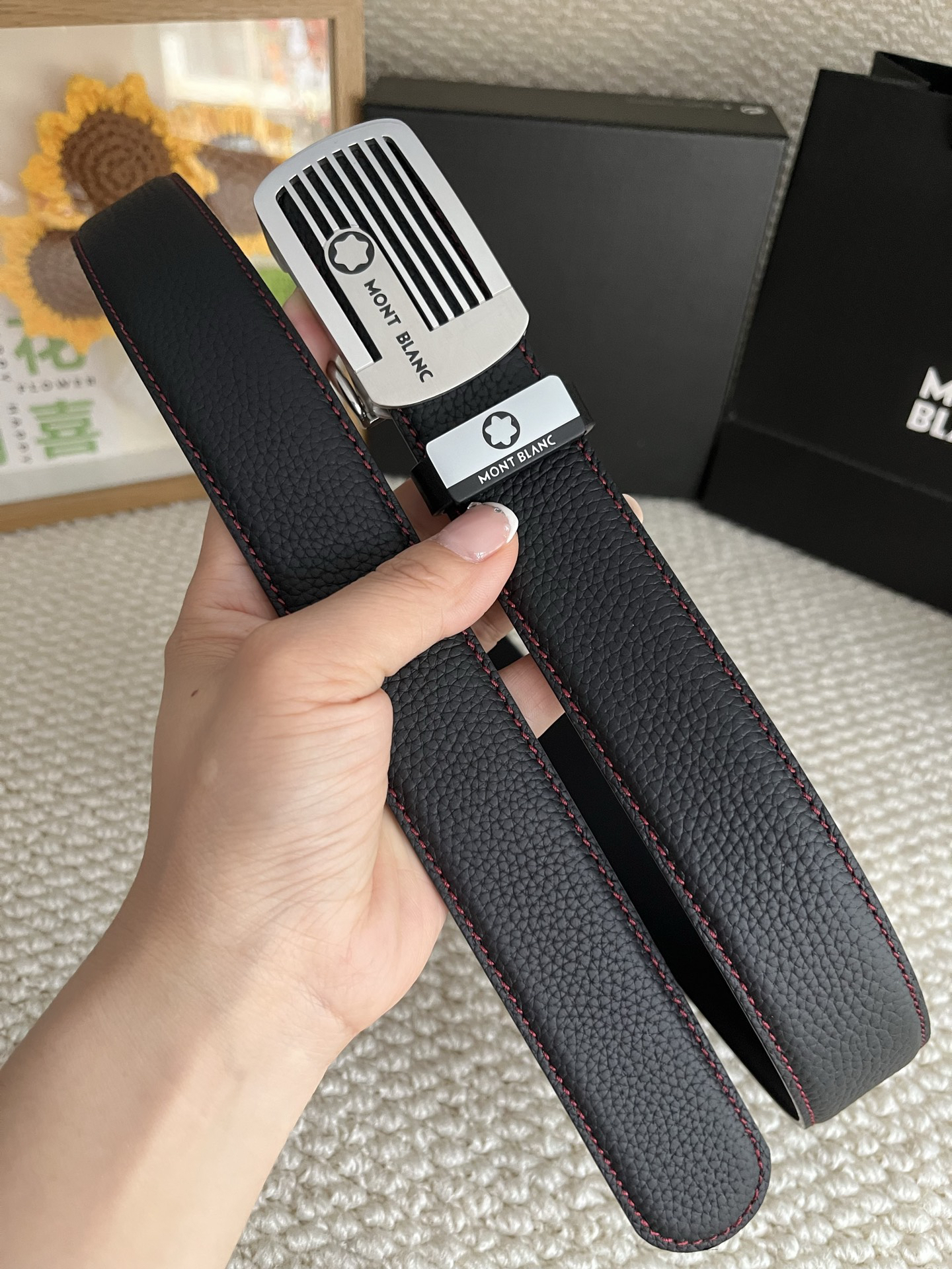 【厳選在庫】Montblanc ビジネスマン正装ベルト「全長約 100cm」