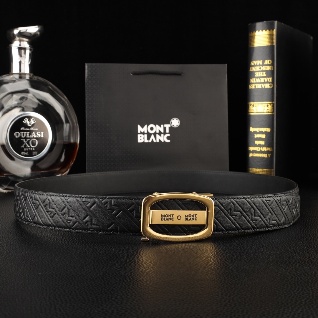 【厳選在庫】Montblanc ビジネスマン正装ベルト「全長約 100cm」