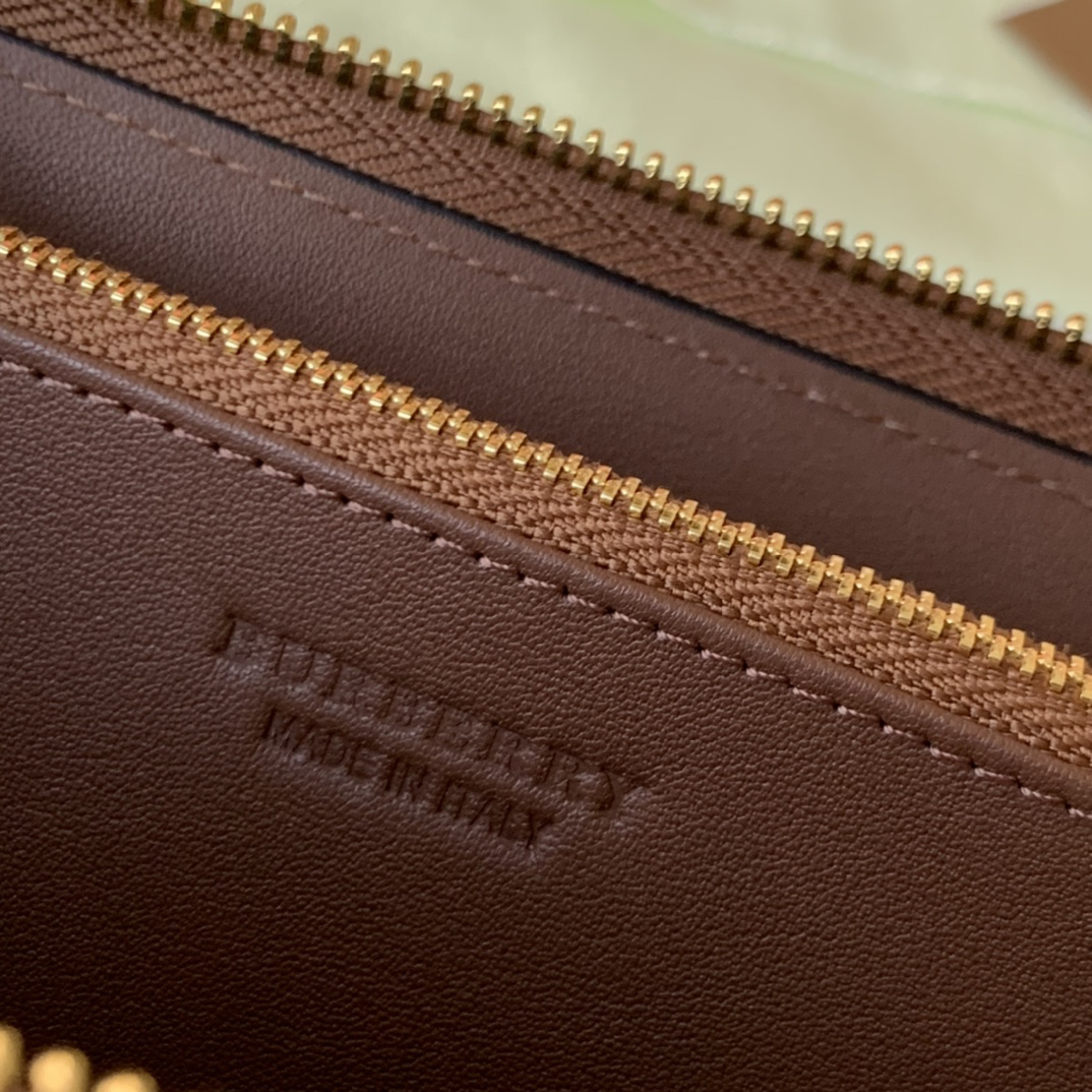 バーバリー「Burberry」Houseチェック & 粒革 ジップ ウォレット