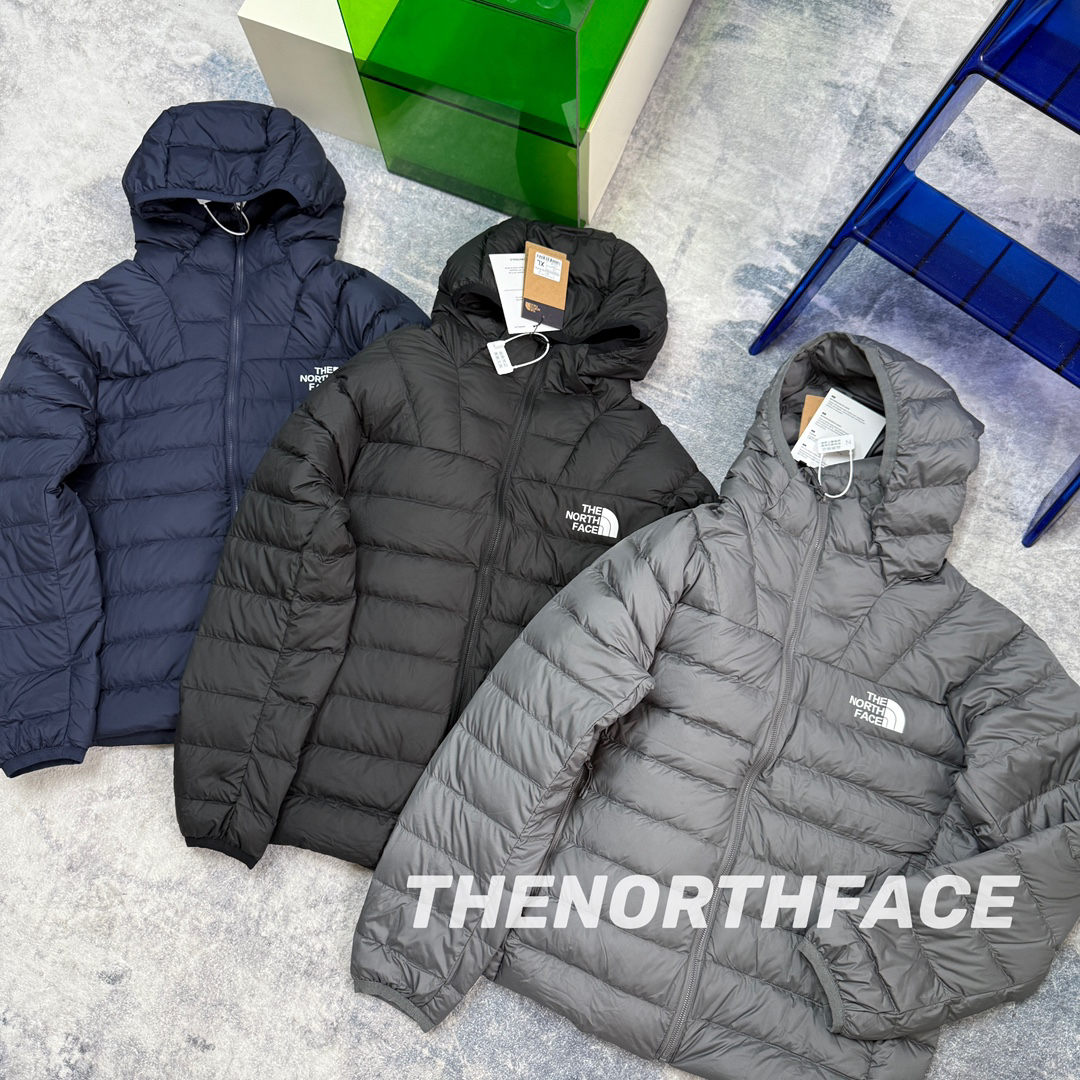 ザ・ノースフェイス メンズ フード付きダウンジャケット、ふんわりアウトドア登山ハイキング通勤ウェア
