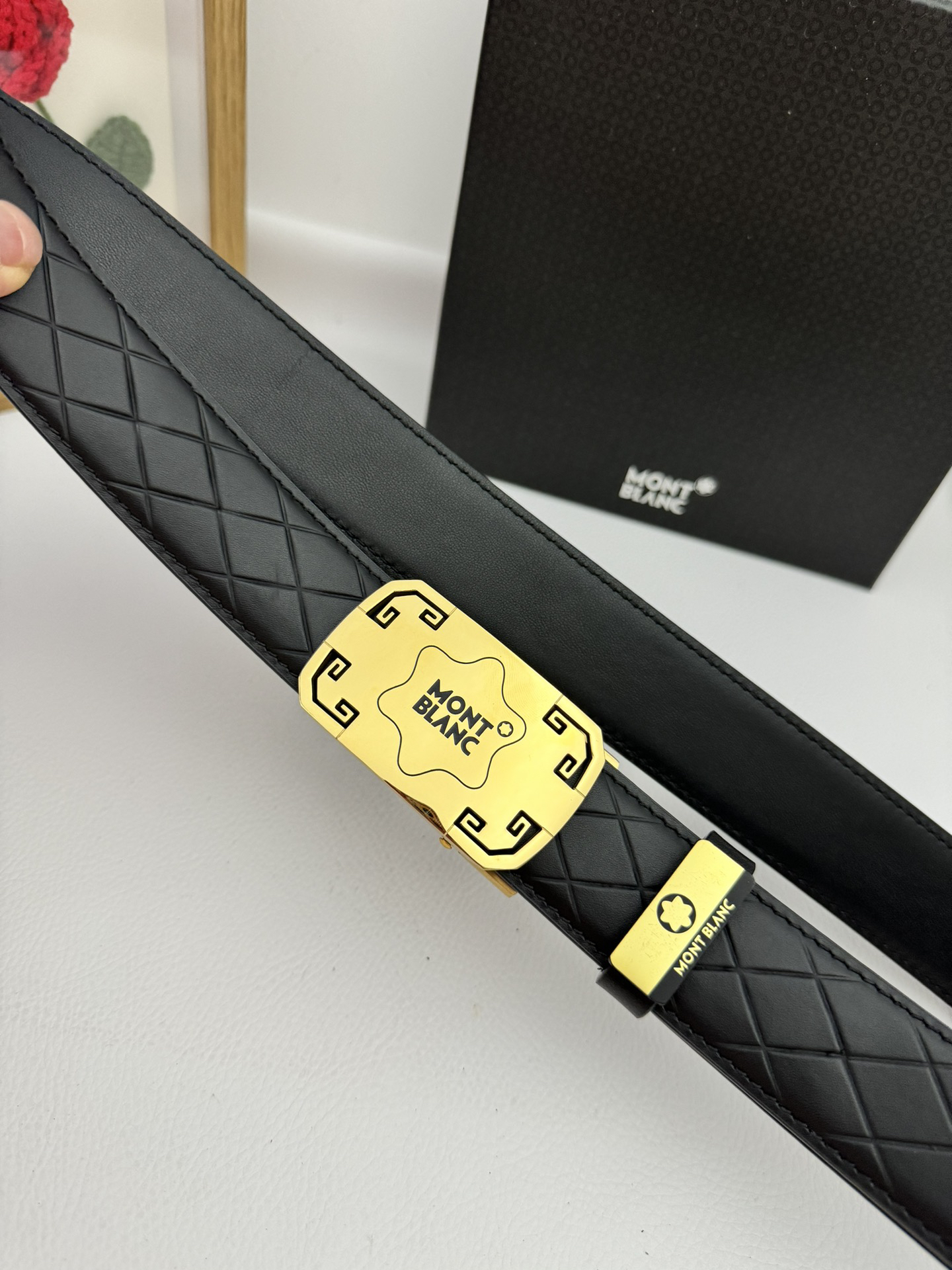 【厳選在庫】Montblanc ビジネスマン正装ベルト「全長約 100cm」