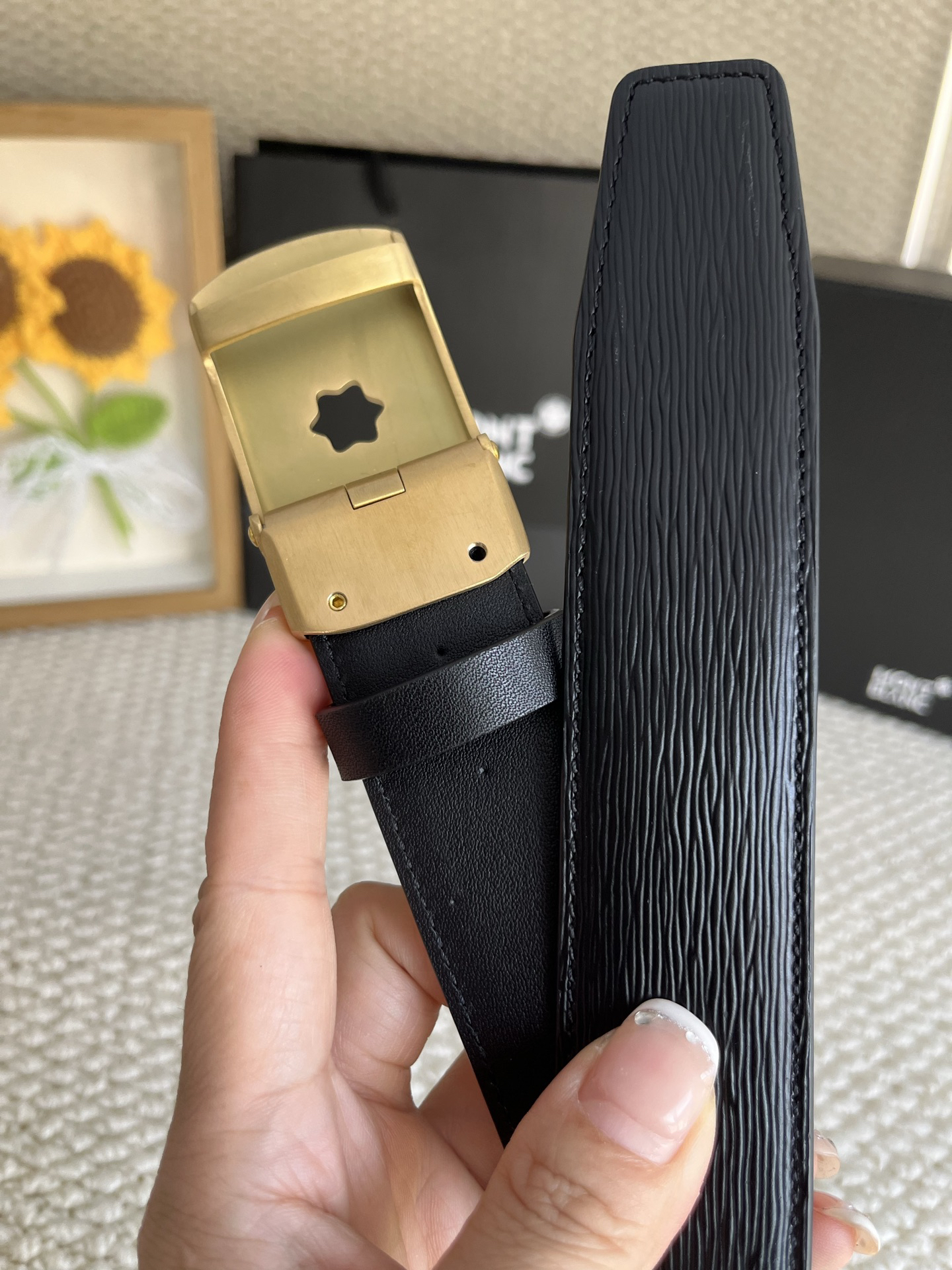【厳選在庫】Montblanc ビジネスマン正装ベルト「全長約 100cm」