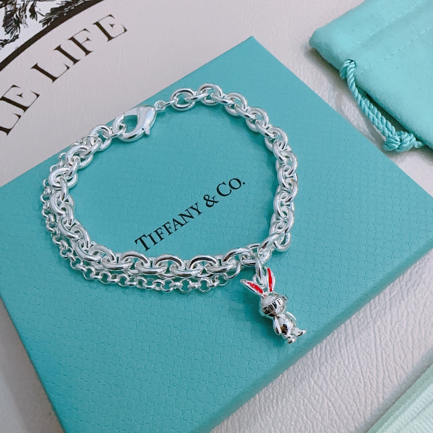 ティファニー「Tiffany & Co.」ポリッシュドシルバーリンク ブレスレット