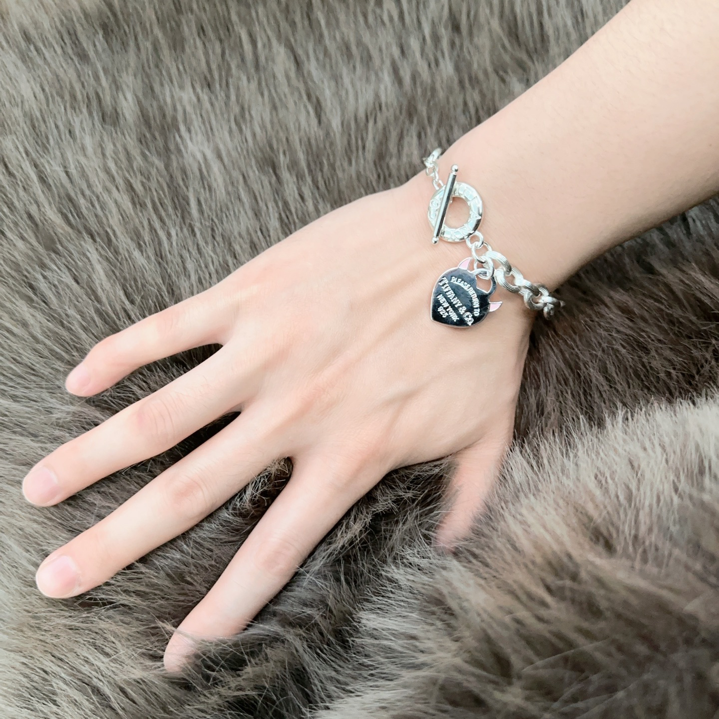 ティファニー「Tiffany & Co.」ポリッシュドシルバーリンク ブレスレット