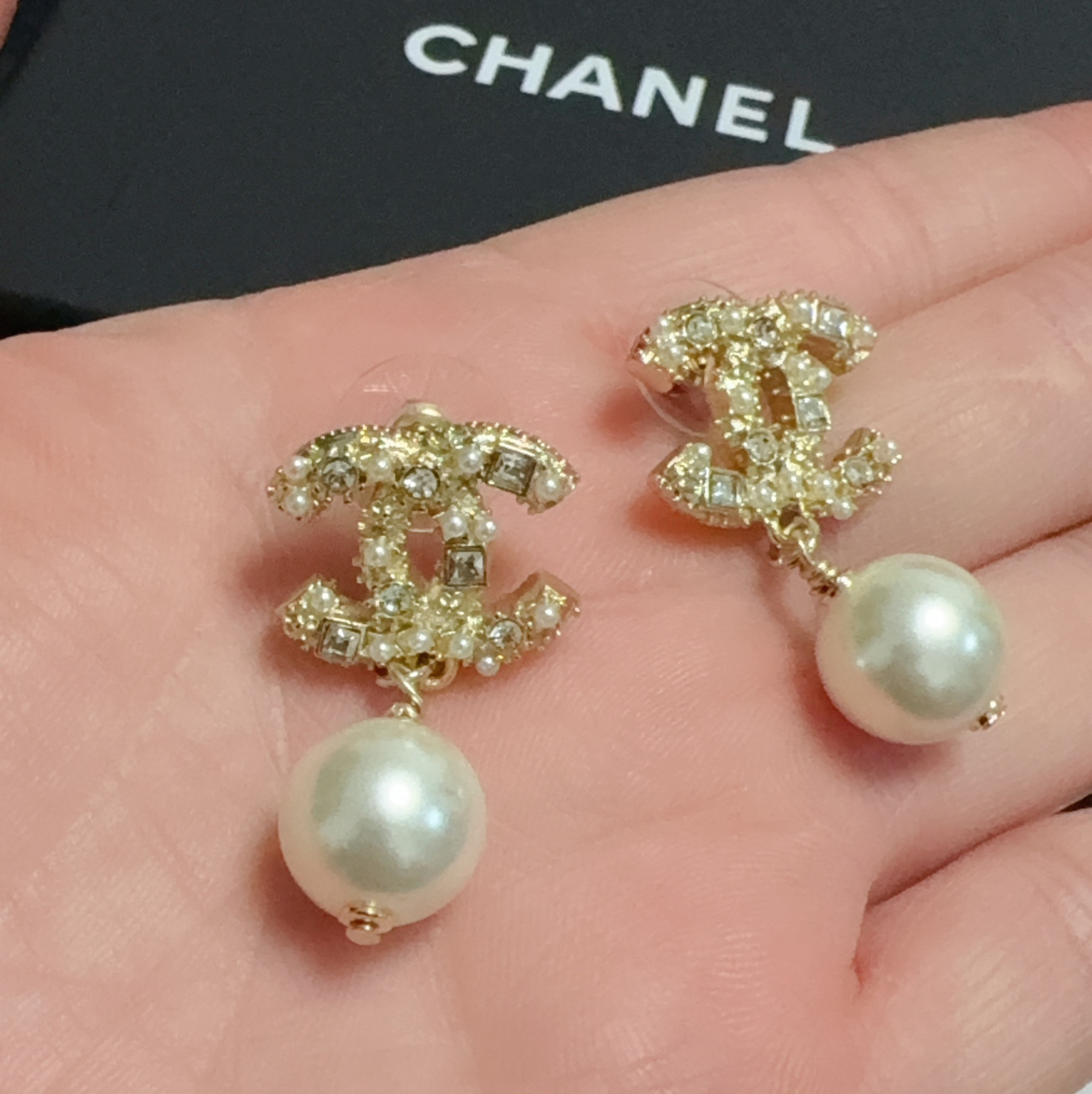 シャネル「Chanel」 パール&ダイヤモンド ピアス・イヤリング
