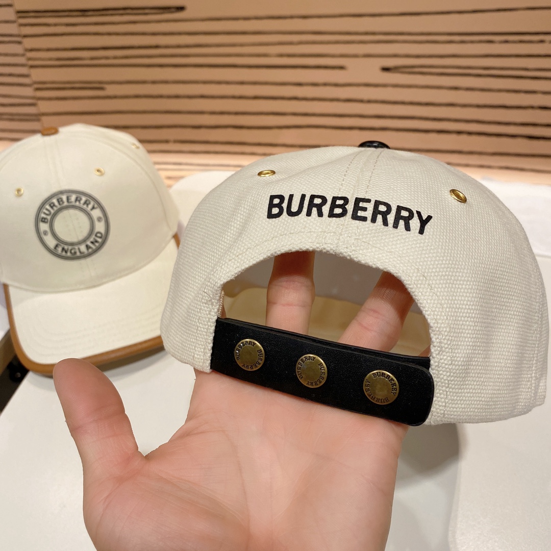バーバリー「Burberry」リミテッド リネンコットン ベースボールキャップ