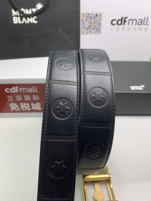モンブラン「Montblanc」 クラシックコレクション プレミアムエンボスレザー ベルト100cm