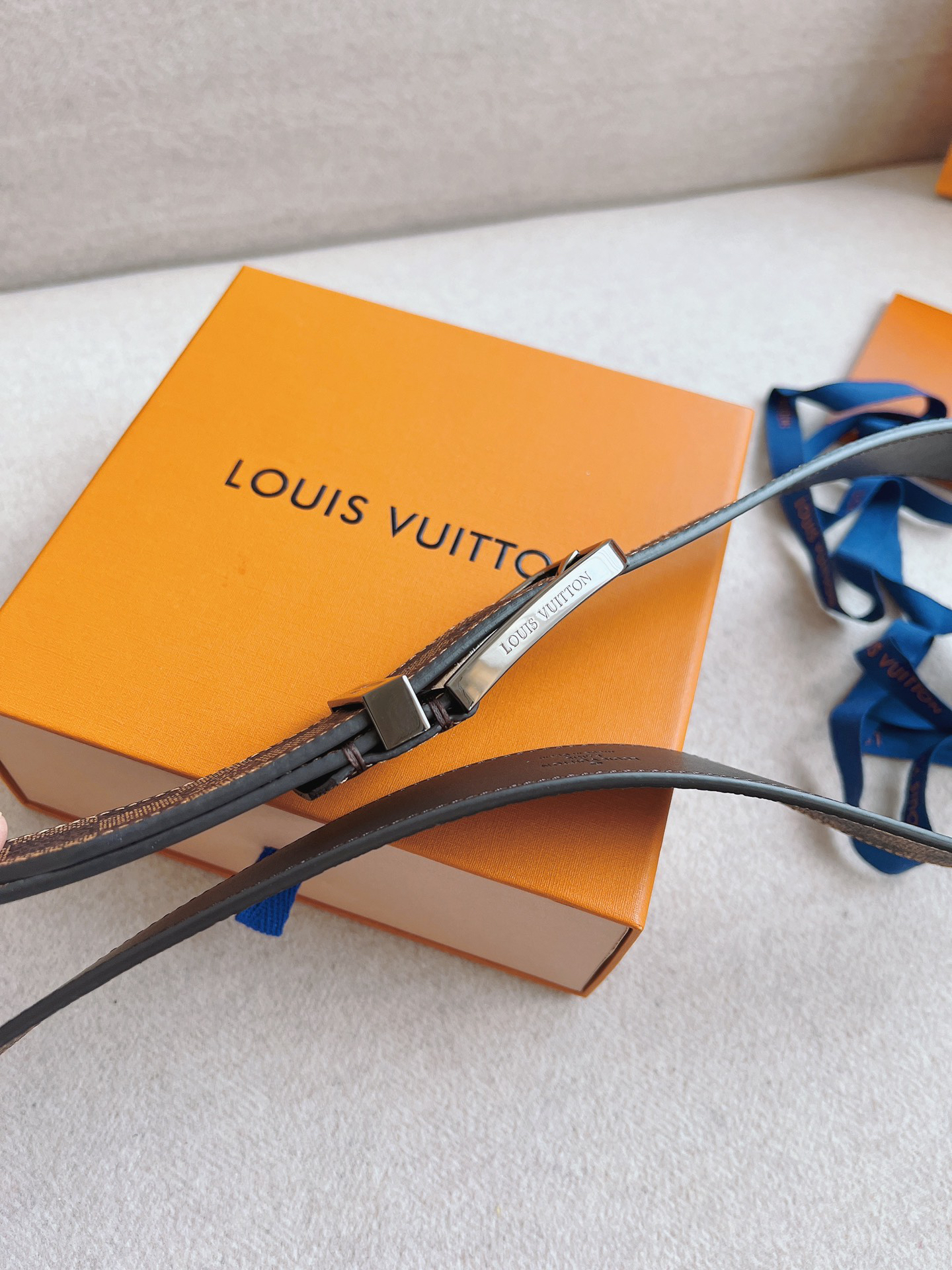 ルイ・ヴィトン「Louis Vuitton」クラシック レジャー ピンバックル ベルト