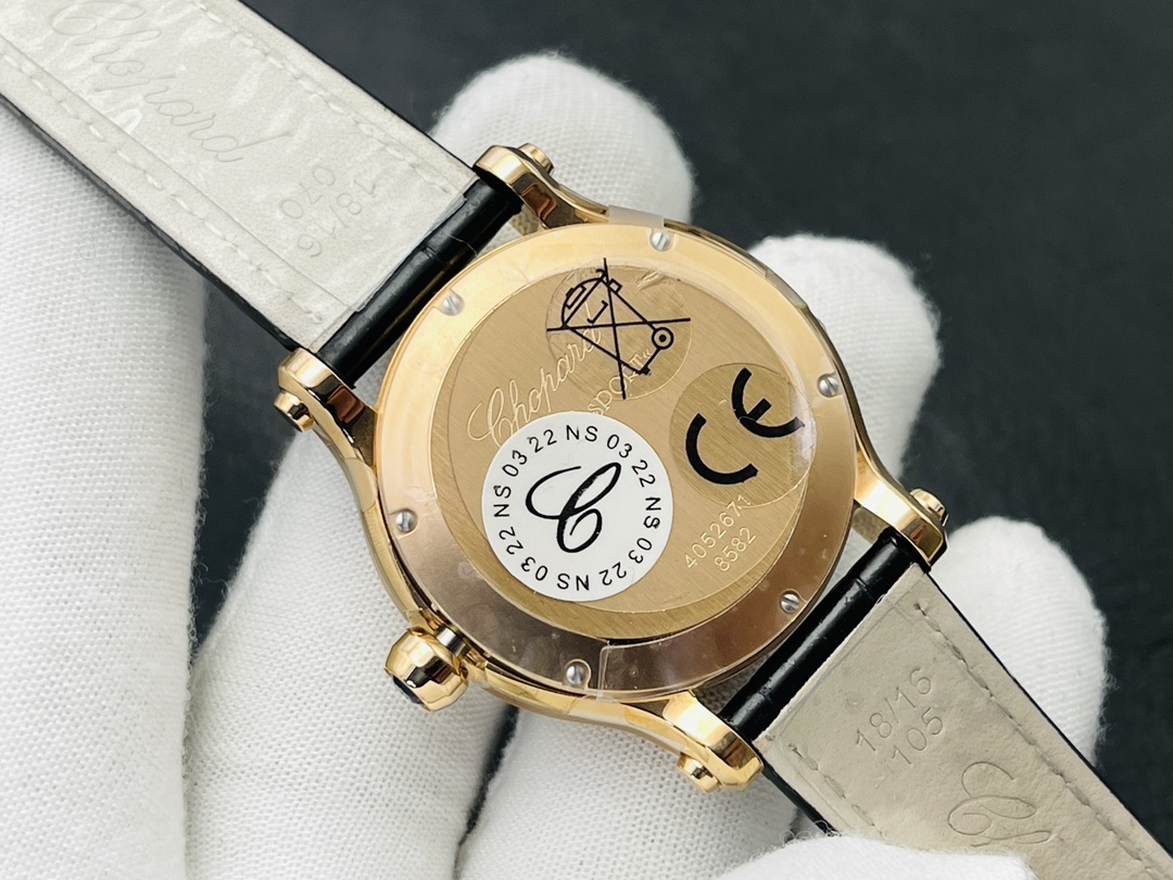 ショパール「Chopard」ハッピーダイヤモンド ハートレディース クォーツウォッチ36mm