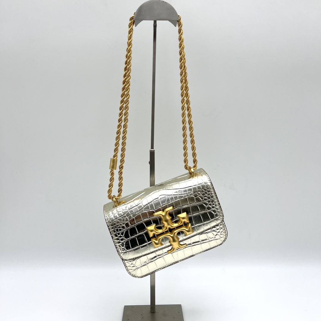 トリー バーチ「Tory Burch」 ELEANOR スモール クロコダイルエンボス ショルダーバッグ