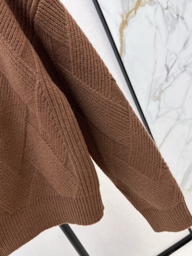 エルメス「Hermès」秋冬立体リブ編み柄ハイネックセーター