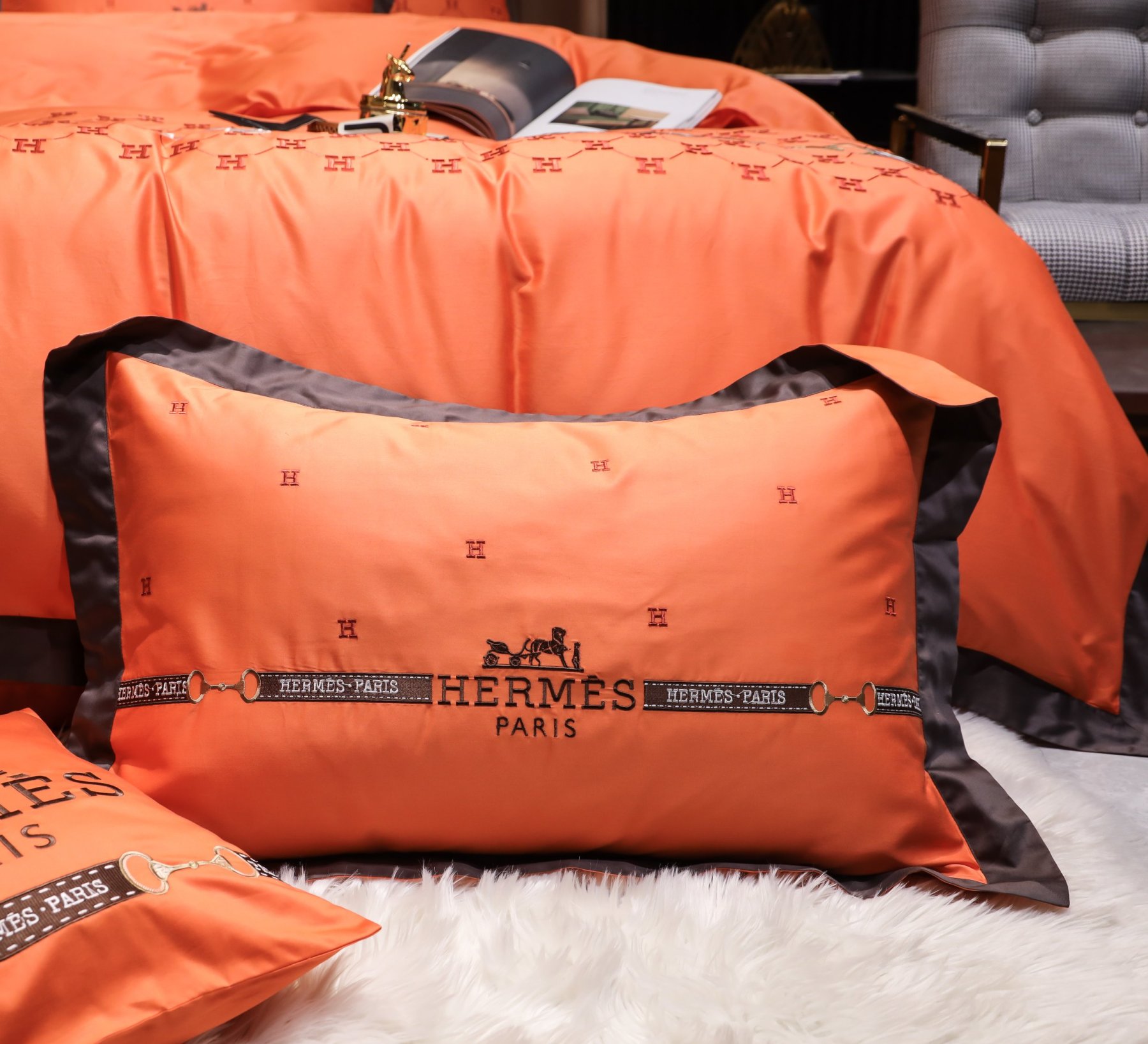 エルメス「Hermès」プレミアムコットン デジタルプリント 4点セット