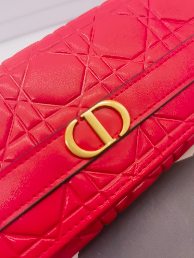 ディオール「Dior」Caro Orchid ロングウォレット