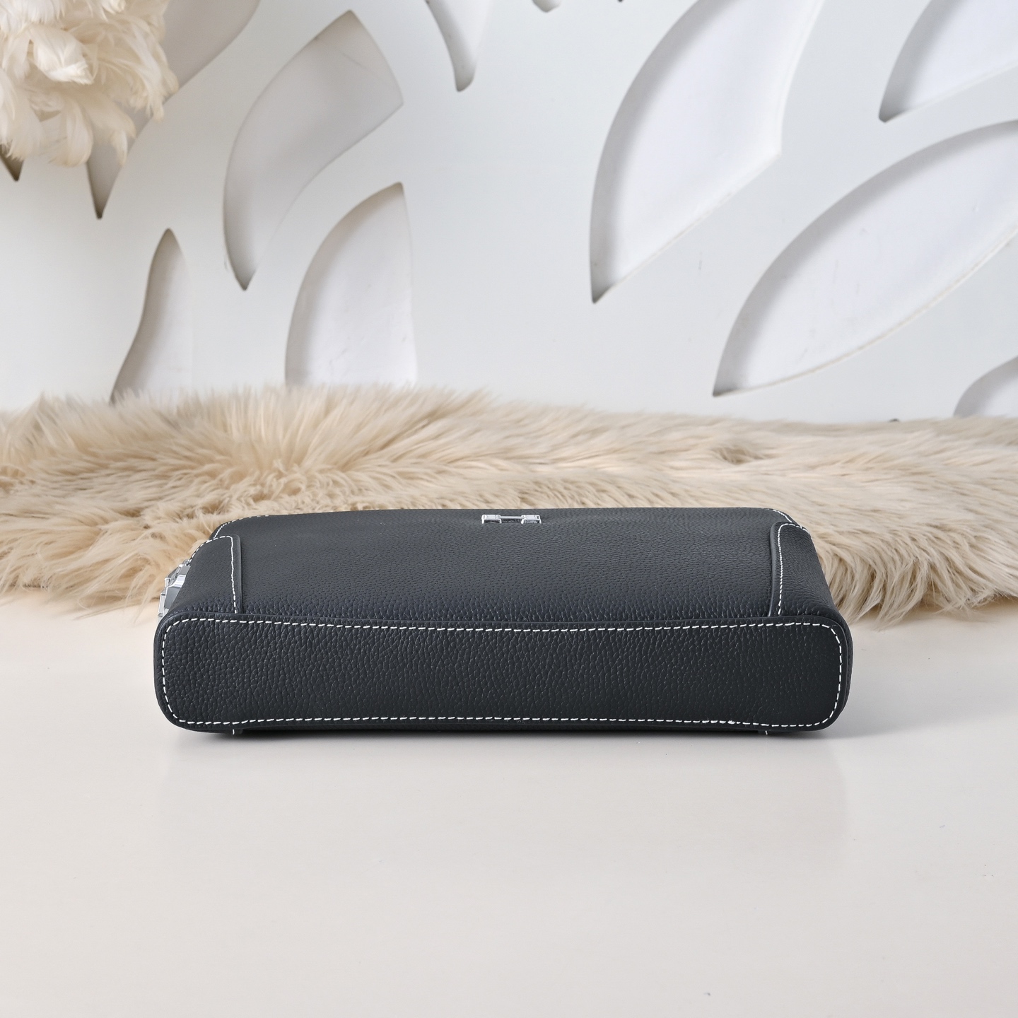 エルメス ダブルジッパー レザー クラッチバッグ