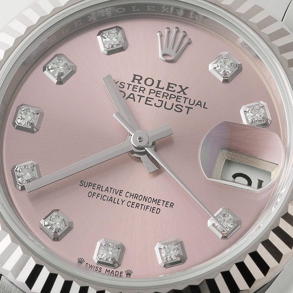 ロレックス「Rolex」レディ デイトジャスト 28 mm ピンクダイアル