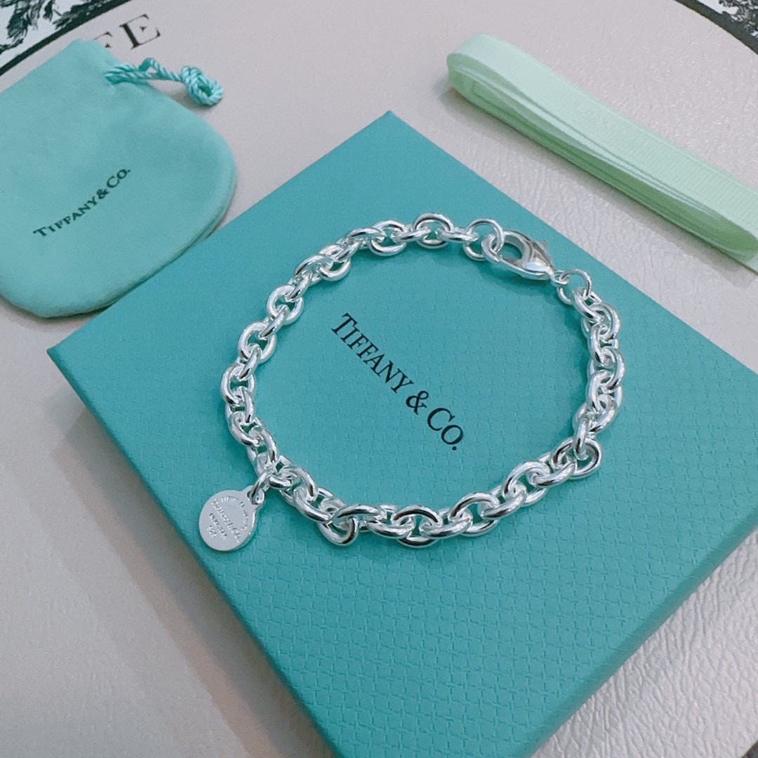 ティファニー「Tiffany & Co.」ポリッシュドシルバーリンク ブレスレット