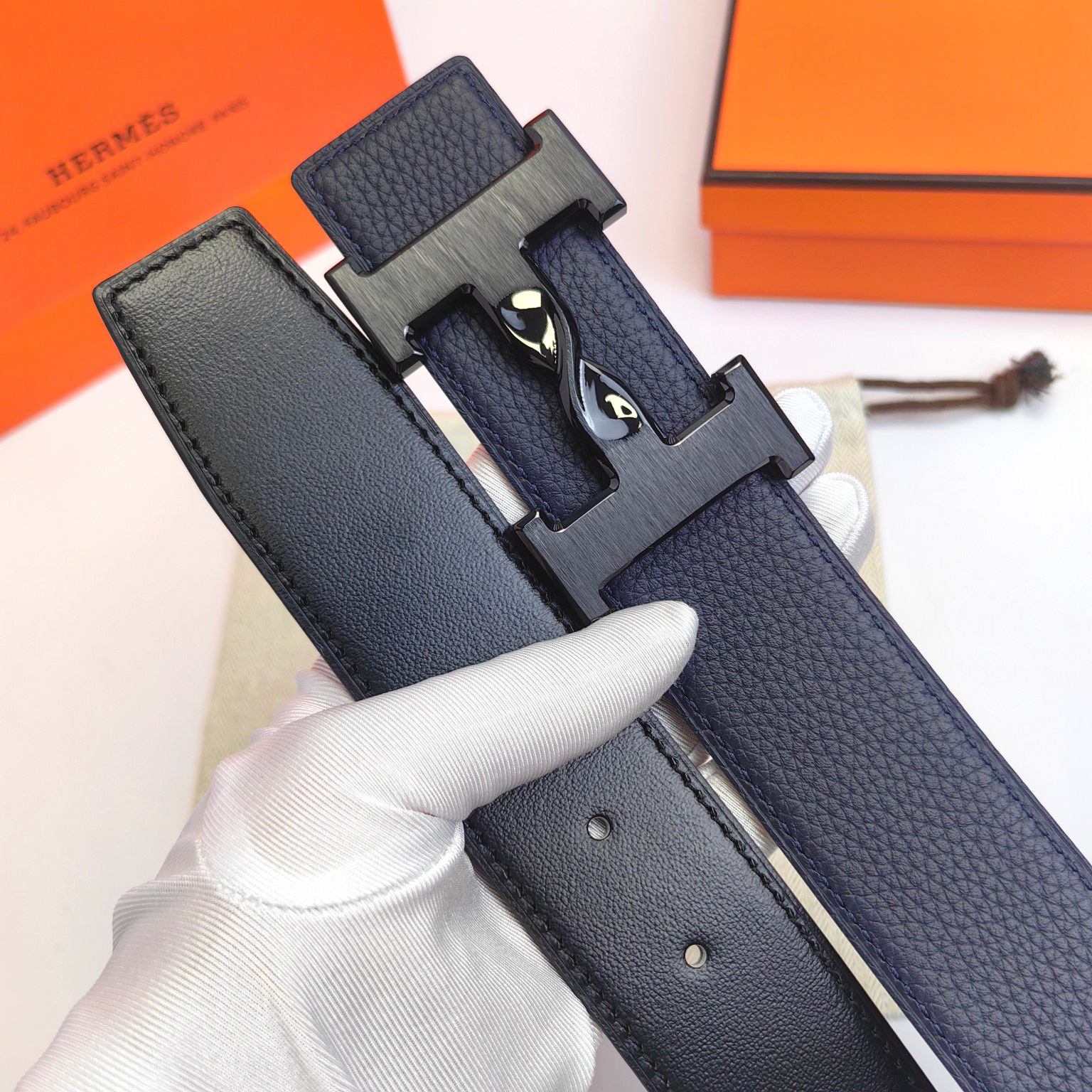 【限定入荷】Hermès フレンチ紳士ベルト「全長約 100cm」