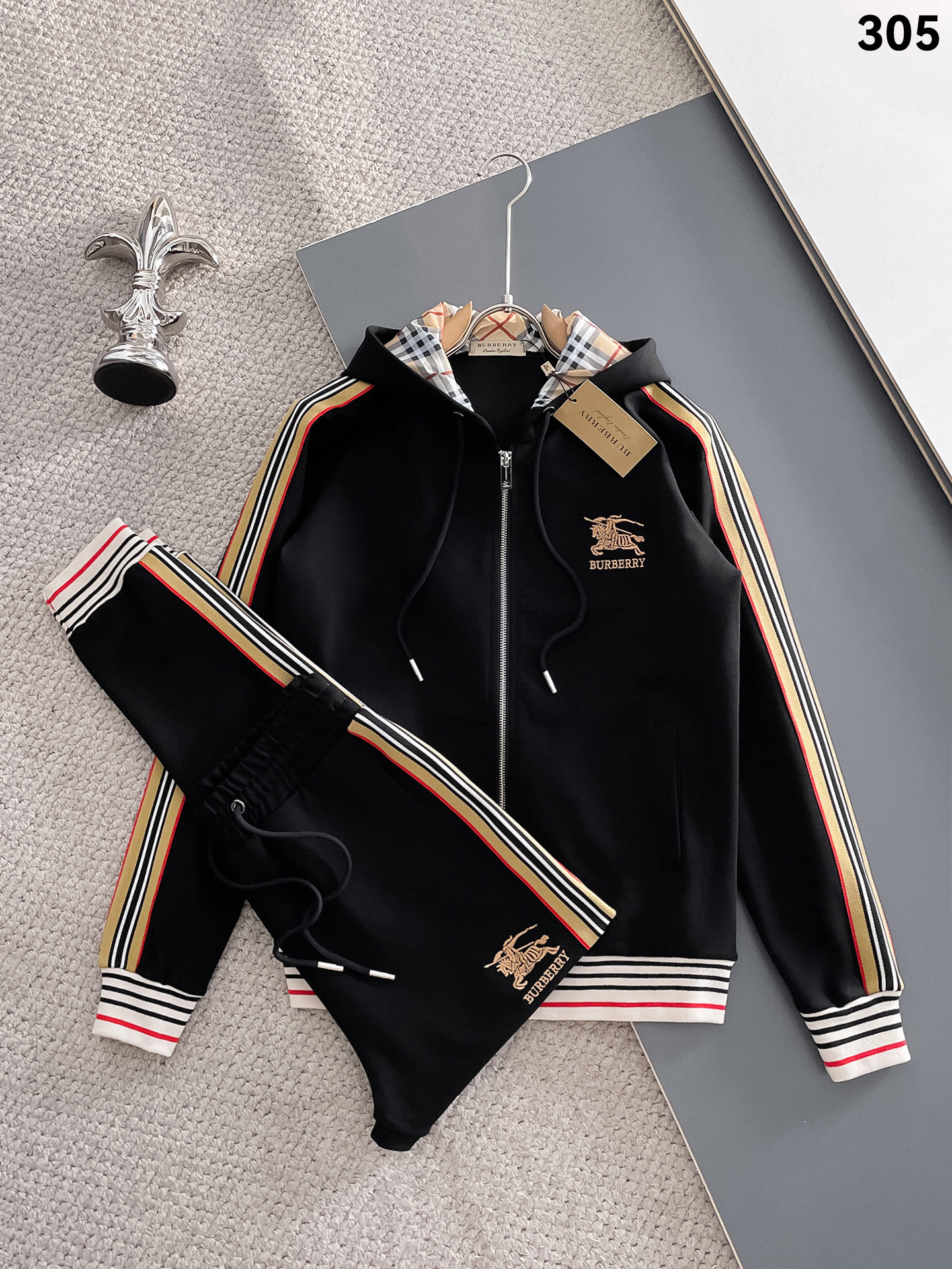 バーバリー「Burberry」春秋 メンズ  カジュアルスポーツセット